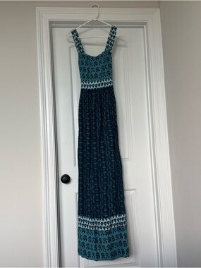 Faherty “Gracie” Linen Patterned Maxi Dress